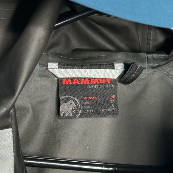 Mammut Wenaha Gore-Tex Paclite Waterproof Hooded Blue Jacket Size M - Picture 6 of 7